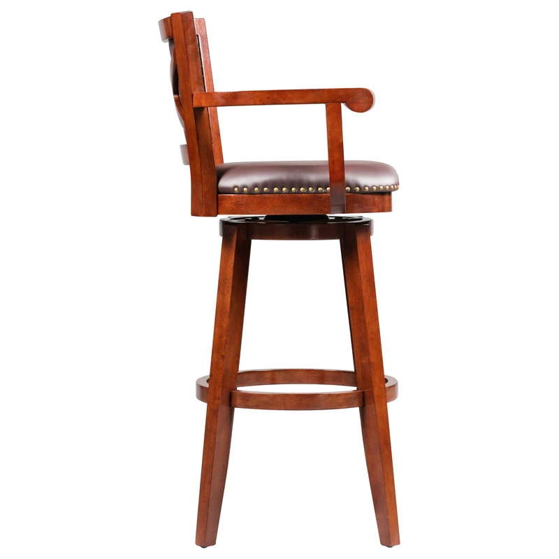 Boraam Industries, Inc. Broadmoor Swivel Stool, Cherry, 36" 4 Boraam Industries, Inc. Broadmoor Swivel Stool, Cherry, 36" - Image 4