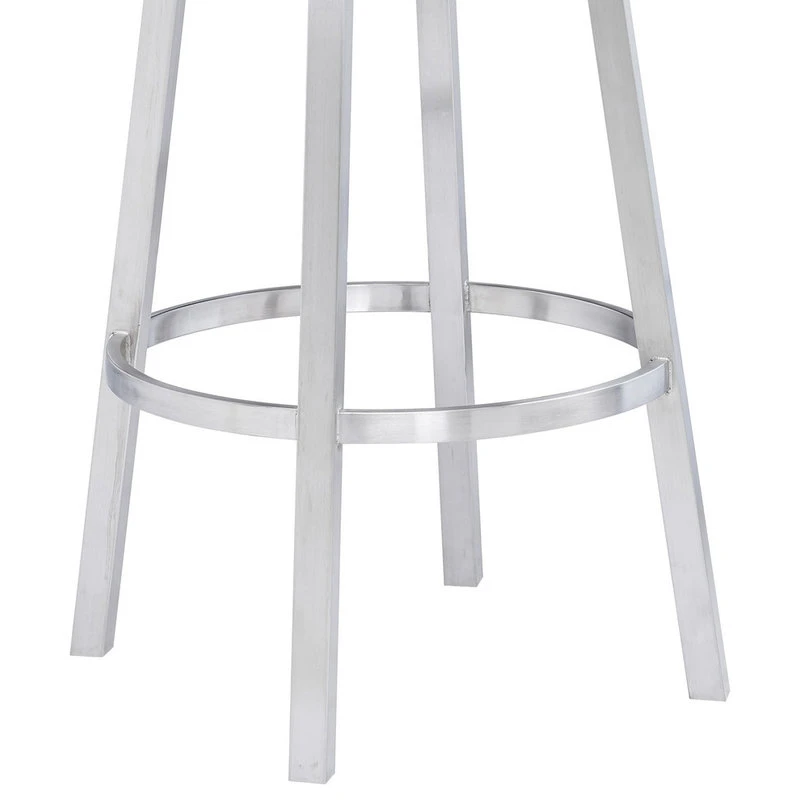Armen Living Madrid Swivel Stool, White, 26" 6 Armen Living Madrid Swivel Stool, White, 26" - Image 6