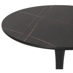 CorLiving Distribution LLC CorLiving Ivo Black Marbled Engineered Wood Top & Black Metal Base Bistro Table -CHAMPRO shop 995108da036aa31d 7483 w800 h800 b1 p0