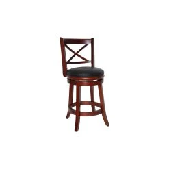 Boraam Industries, Inc. 24" Georgia Swivel Stool, Cherry