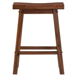 Boraam Industries, Inc. Sonoma Saddle Seat Counter Stool, Chestnut Wire-Brush, 24"h, Single -CHAMPRO shop 9be1c12003854c4c 2092 w800 h800 b1 p0