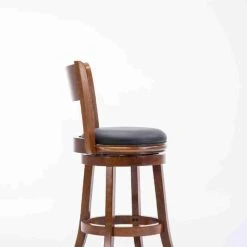 Boraam Industries, Inc. Palmetto Swivel Stool, 24", Walnut -CHAMPRO shop 9c614f4002793947 7280 w800 h800 b0 p0
