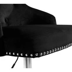 Meridian Furniture Claude Velvet Adjustable Stool, Black, Chrome Base -CHAMPRO shop 9ca168d3027411b1 4272 w800 h800 b0 p0