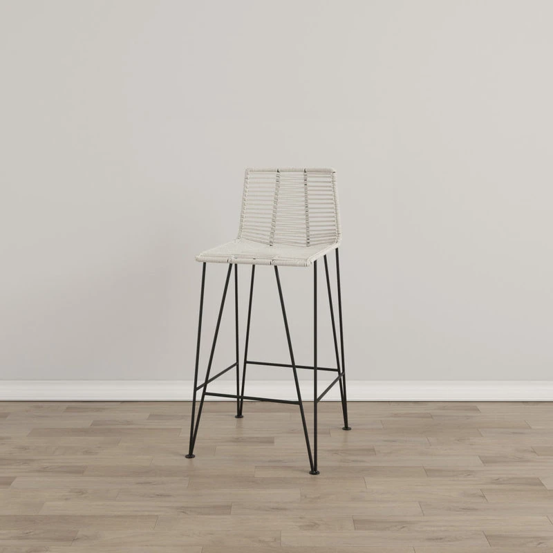 Madeleine Home Inc. Odette Bar Stool, Ivory 3 Madeleine Home Inc. Odette Bar Stool, Ivory - Image 3