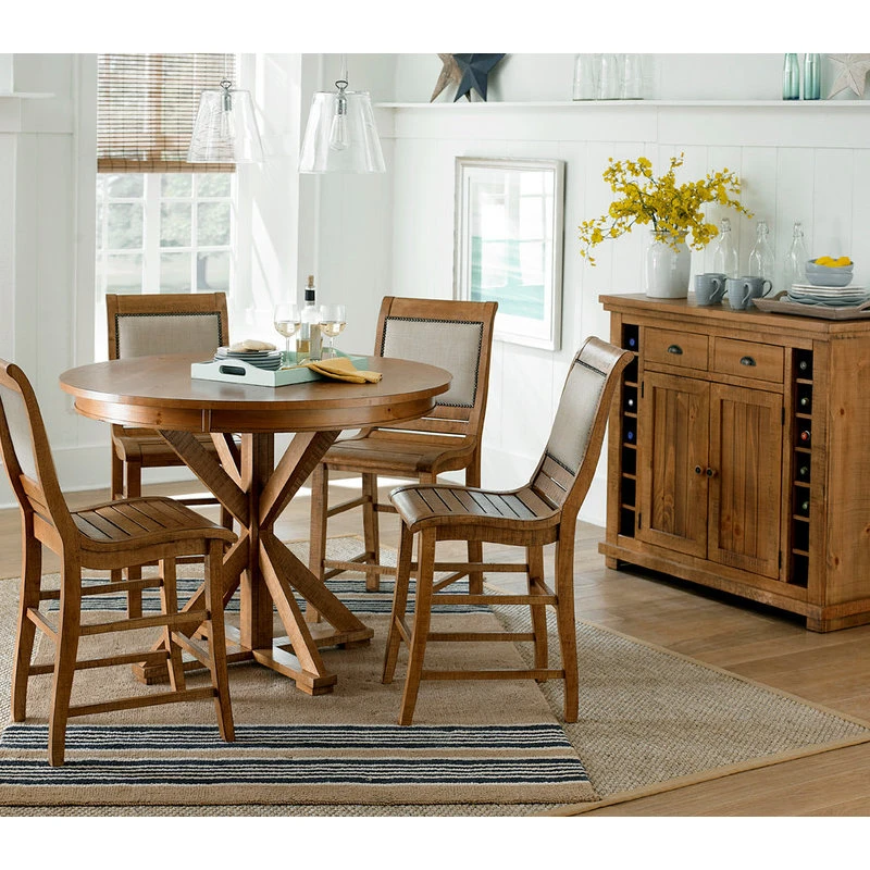 Progressive Furniture Willow Round Counter Height Table, Distressed Pine 4 Progressive Furniture Willow Round Counter Height Table, Distressed Pine - Image 4