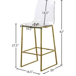 Meridian Furniture Lumen Gold Metal/Acrylic Stool, Gold Base 13 Meridian Furniture Lumen Gold Metal/Acrylic Stool, Gold Base -CHAMPRO shop 9f21e58902740dc5 3125 w800 h800 b1 p0