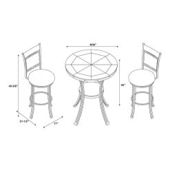 Linon Home Decor Products Linon Franklin 3 Piece Metal And Wood Pub Table Set In Rustic Umber Brown -CHAMPRO shop a0812c26006d39c9 9523 w800 h800 b1 p0