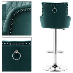 Duhome Inc 1 X Diamond Stitched Height Adjustable Velvet Bar Stool, Atrovirens -CHAMPRO shop a281266d011b2ff6 7152 w800 h800 b1 p0
