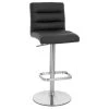 Zuri Furniture Lush Adjustable Height Swivel Bar Stool - Trumpet Base, Black
