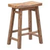 Boraam Industries, Inc. Sonoma Saddle Seat Counter Stool, Barnwood Wire-Brush, 24"h, Single