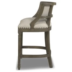 Jennifer Taylor Home Paris Stool With Backrest, Light Beige Linen, 26" Counter Height -CHAMPRO shop a571e4050138efc9 6214 w800 h800 b1 p0