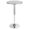 Lumisource Bistro Contemporary Adjustable Round Bar Table, Silver