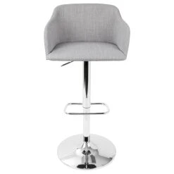 LumiSource Daniella Adjustable Height Barstool, Light Gray -CHAMPRO shop a731dc2a08507b0b 3881 w800 h800 b1 p0