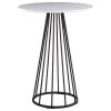 Lumisource Canary Counter Table, Black Steel, White MDF