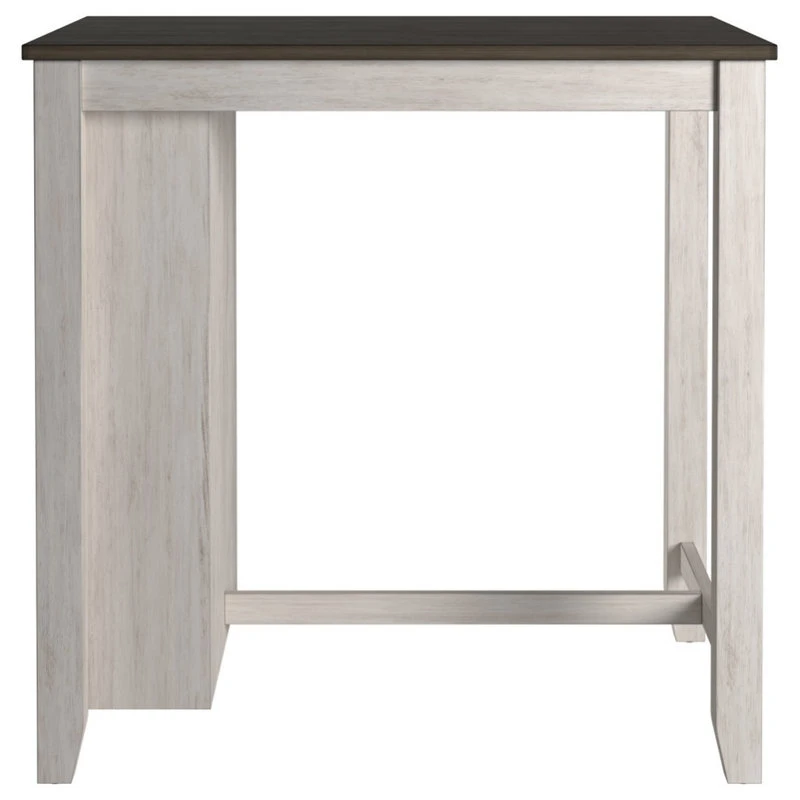 Inspire Q Linwood Wood Counter Height Dining Table With Charging Station, White 3 Inspire Q Linwood Wood Counter Height Dining Table With Charging Station, White - Image 3