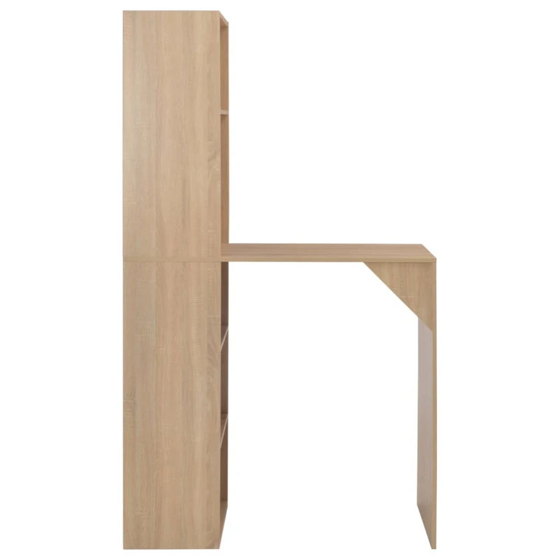 Vida XL International B.V. VidaXL Bar Table With Cabinet Oak Bistro Pub High Dining Breakfast Patio Table 4 Vida XL International B.V. VidaXL Bar Table With Cabinet Oak Bistro Pub High Dining Breakfast Patio Table - Image 4