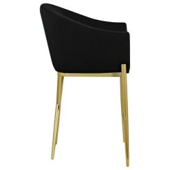 Meridian Furniture Xavier Velvet Upholstered Counter Height Stool, Black, Gold Finish -CHAMPRO shop abf181b502741314 4615 w800 h800 b1 p0