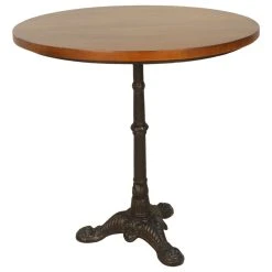 Carolina Classics Velio Mango Wood Table Top Bistro Table In Chestnut And Black