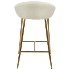 LumiSource Matisse 26" Counter Stool With Gold Frame And Cream, Set Of 2, Gold -CHAMPRO shop acd121010becb931 2155 w800 h800 b1 p0