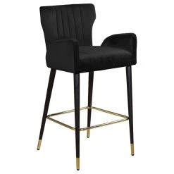 Meridian Furniture Luxe Velvet Stool, Set Of 2, Black -CHAMPRO shop ad61ee6b0274183d 7428 w800 h800 b1 p0