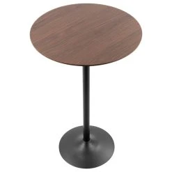 LumiSource Pebble Table Adjusts From Dining To Bar, Walnut And Black -CHAMPRO shop b02144b00c61f5e7 5796 w800 h800 b1 p0