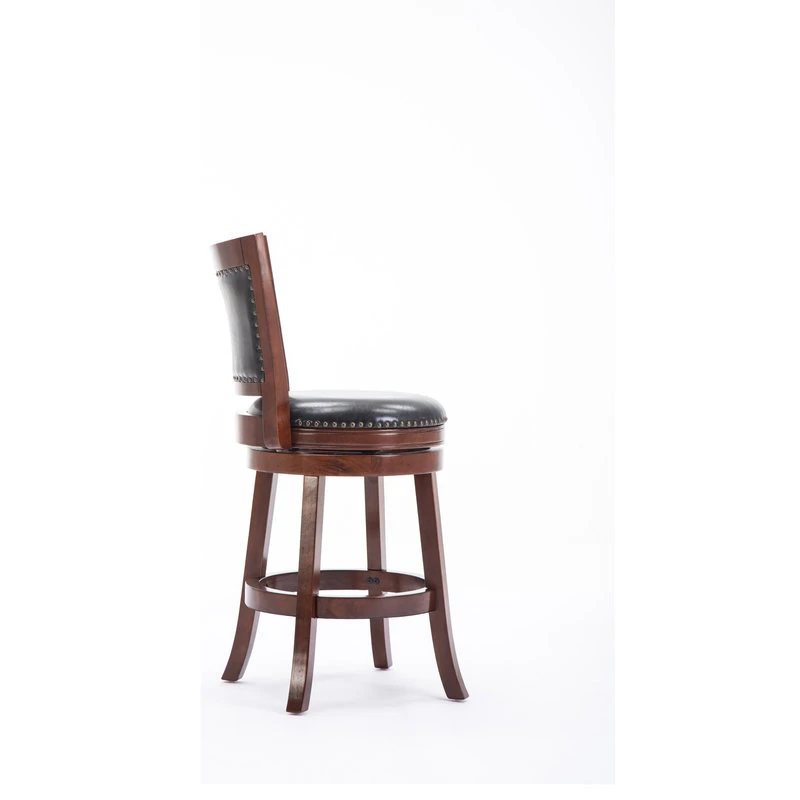 Boraam Industries, Inc. Bristol Swivel Stool, 24", Cherry 5 Boraam Industries, Inc. Bristol Swivel Stool, 24", Cherry - Image 5