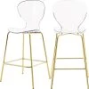 Meridian Furniture Clarion Counter Stool, Set Of 2, Gold