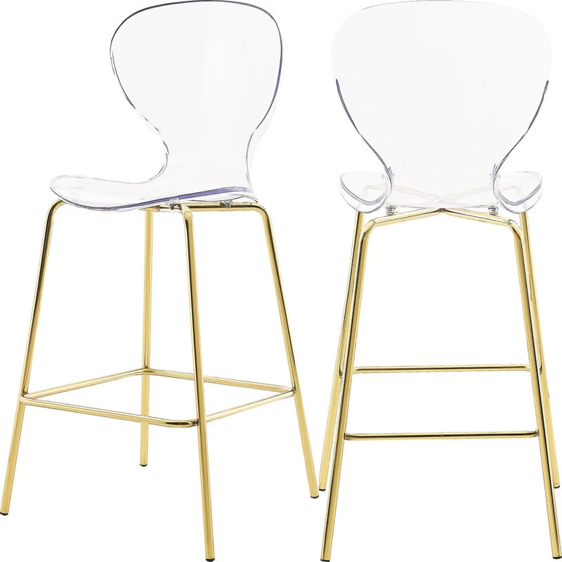 Meridian Furniture Clarion Counter Stool, Set Of 2, Gold 1 Meridian Furniture Clarion Counter Stool, Set Of 2, Gold