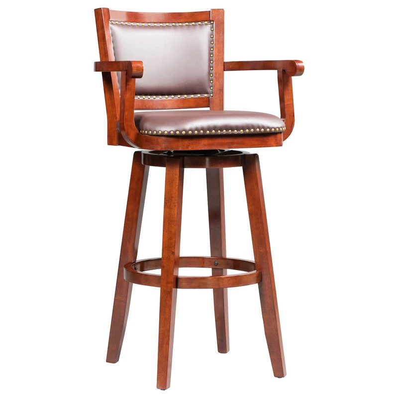 Boraam Industries, Inc. Broadmoor Swivel Stool, Cherry, 36" 2 Boraam Industries, Inc. Broadmoor Swivel Stool, Cherry, 36" - Image 2