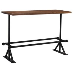 Vida XL International B.V. VidaXL Bar Table Solid Reclaimed Wood Dark Brown 59.1"x27.6"x42.1" Wood Table -CHAMPRO shop b1314e1a02eb5d35 0083 w800 h800 b1 p0