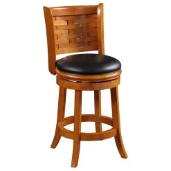 Boraam Industries, Inc. Sumatra Swivel Counter Stool, Brushed Oak