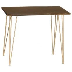 Carolina Classics Seti Live Edge Bar Table, Elm/Gold