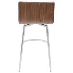 Lumisource Mason Swivel Counter Stool, Set Of 2, Stainless Steel Frame/Walnut Wood/Gray Pu -CHAMPRO shop b331115b0acbb1a1 2678 w800 h800 b1 p0