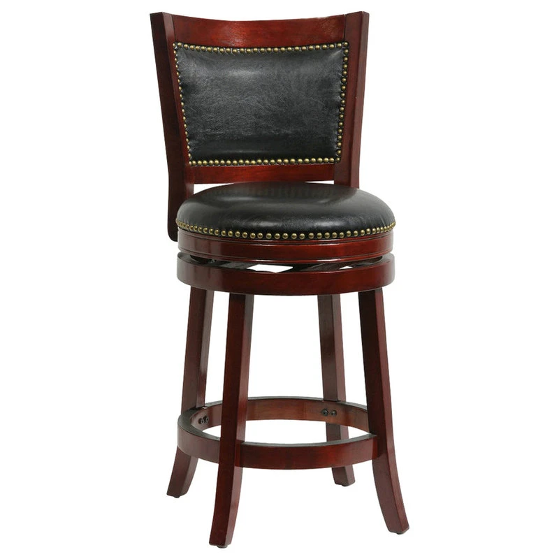 Boraam Industries, Inc. Bristol Swivel Stool, 24", Cherry 1 Boraam Industries, Inc. Bristol Swivel Stool, 24", Cherry