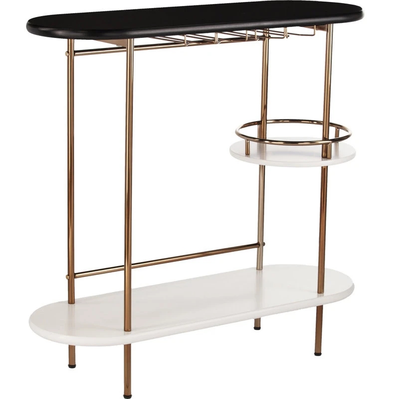 SEI Furniture Dagney Wine/ Bar Table With Glassware Storage - Black 3 SEI Furniture Dagney Wine/ Bar Table With Glassware Storage - Black - Image 3