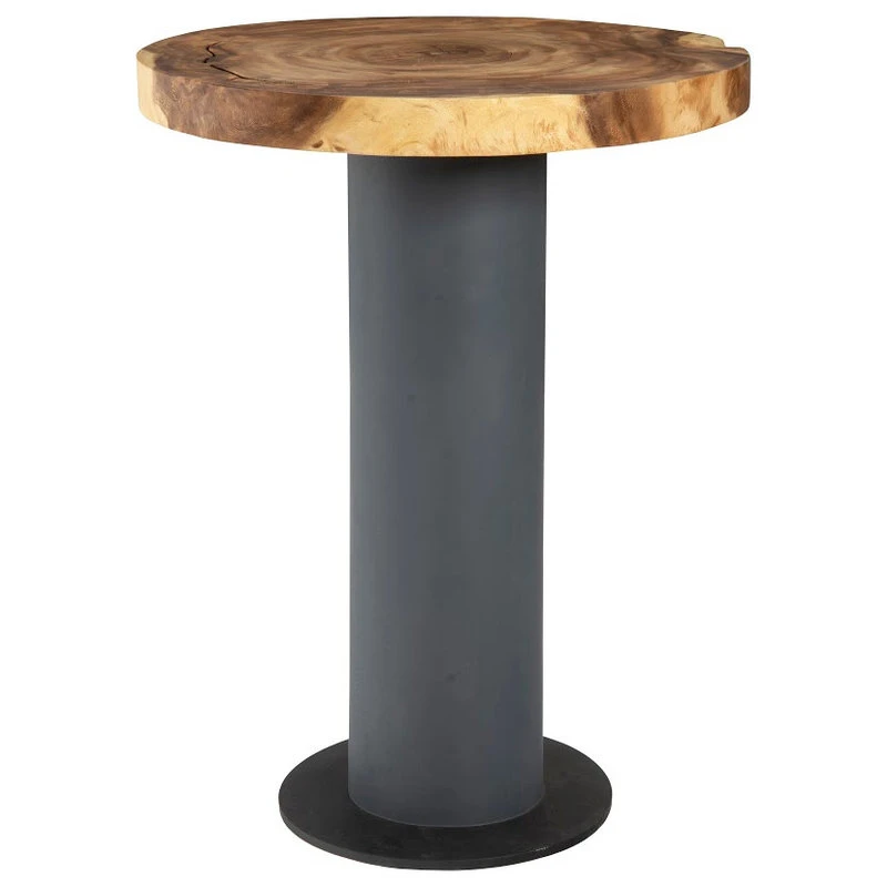 Phillips Collection Chamcha Wood Bar Table, Concrete Base 7 Phillips Collection Chamcha Wood Bar Table, Concrete Base - Image 7