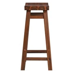 Boraam Industries, Inc. Sonoma Saddle Seat Counter Stool, Chestnut Wire-Brush, 24"h, Single -CHAMPRO shop b801c39b03854c45 2092 w800 h800 b1 p0