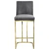 Meridian Furniture Heidi Velvet Counter Stool, Gray