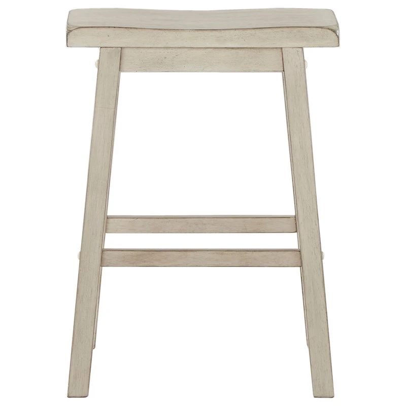 Inspire Q Kolton Saddle Stool, Set Of 2, Antique White, 24" Counter 2 Inspire Q Kolton Saddle Stool, Set Of 2, Antique White, 24" Counter - Image 2