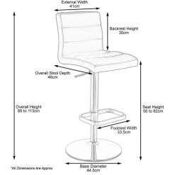 Zuri Furniture Lush Adjustable Height Swivel Bar Stool - Trumpet Base, Black -CHAMPRO shop b971b1ac04aebf31 5145 w800 h800 b1 p0 1 1