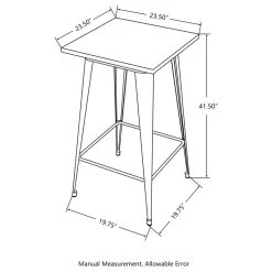 Glitzhome 41.50"H Black Steel Bar Table With Solid Elm Wood Top -CHAMPRO shop b9910cac010b8b5c 0224 w800 h800 b1 p0