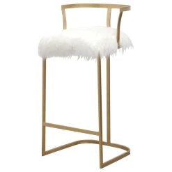 Abbyson Living Brittney Faux Fur Bar Stool, Gold -CHAMPRO shop b99183670f9b1655 4189 w800 h800 b1 p0