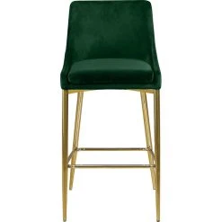Meridian Furniture Karina Velvet Stool, Set Of 2, Green, Gold Base -CHAMPRO shop b991865b02741240 8238 w800 h800 b1 p0