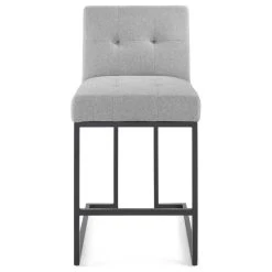LexMod Privy Black Stainless Steel Upholstered Fabric Counter Stool, Black Light Gray -CHAMPRO shop ba61710c00cd2c65 0835 w800 h800 b1 p0