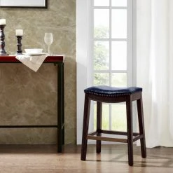 Olliix Madison Park Belfast Saddle Counter Stool, Navy -CHAMPRO shop bc21dd2101bd0965 0158 w800 h800 b0 p0