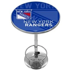 Trademark Gameroom NHL Chrome Pub Table, Watermark, New York Rangers