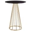 Lumisource Canary Counter Table, Gold Steel, Black MDF