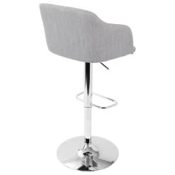 LumiSource Daniella Adjustable Height Barstool, Light Gray -CHAMPRO shop c0b1c0af08507b12 3881 w800 h800 b1 p0