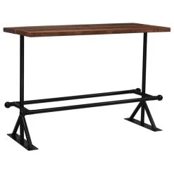 Vida XL International B.V. VidaXL Bar Table Solid Reclaimed Wood Dark Brown 59.1"x27.6"x42.1" Wood Table