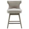 Olliix Madison Park Emmett 25.75" Swivel Counter Stool, Light Grey